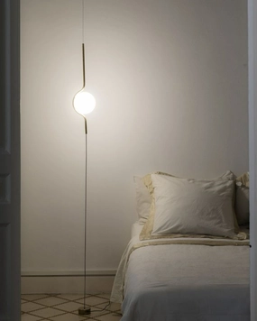 Minimalist Brass Suspended Orb Pendant