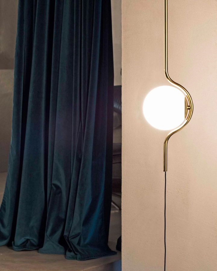 Minimalist Brass Suspended Orb Pendant