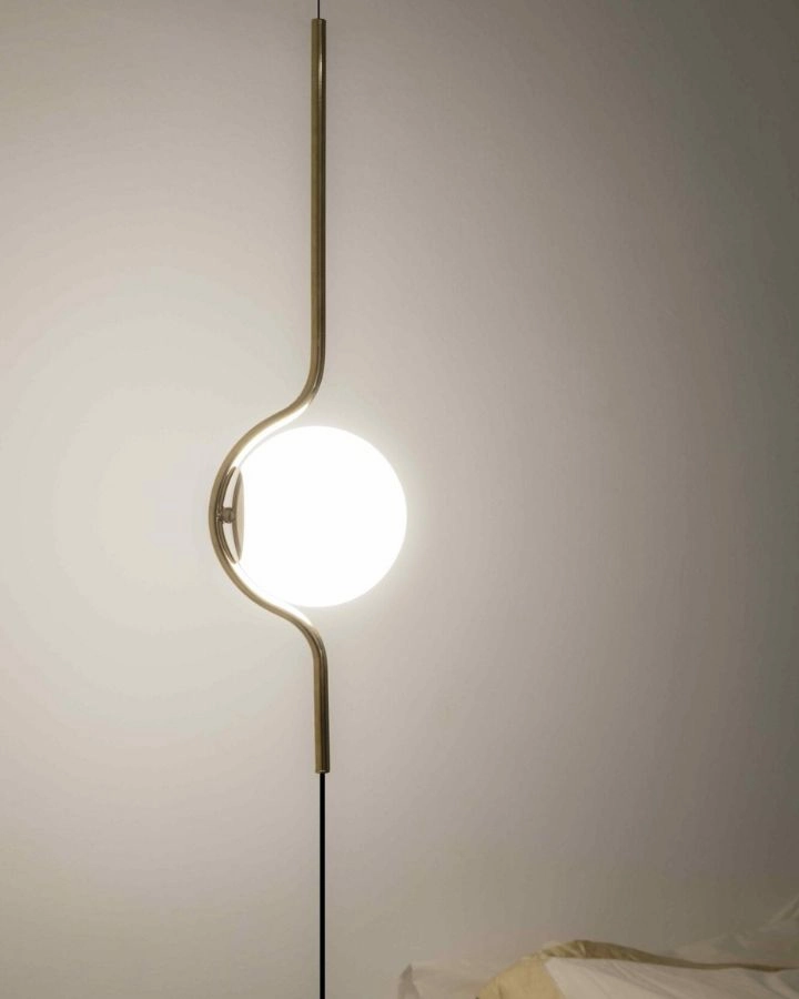 Minimalist Brass Suspended Orb Pendant