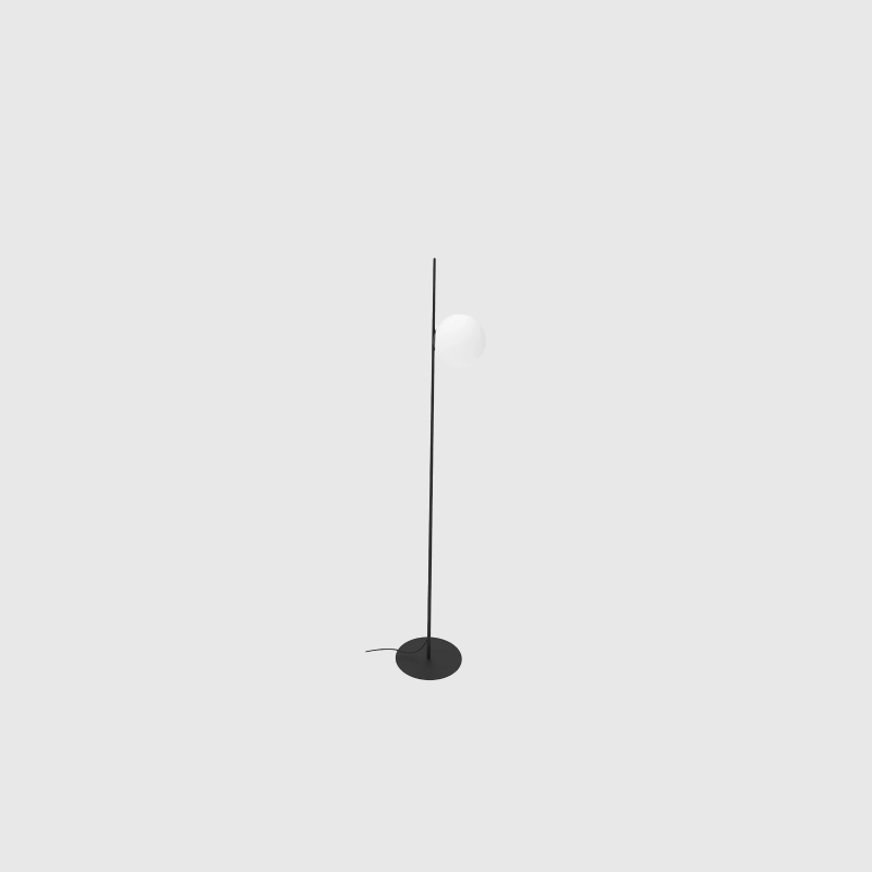 Minimalist Orb and Stem Outdoor Floor Lamp
