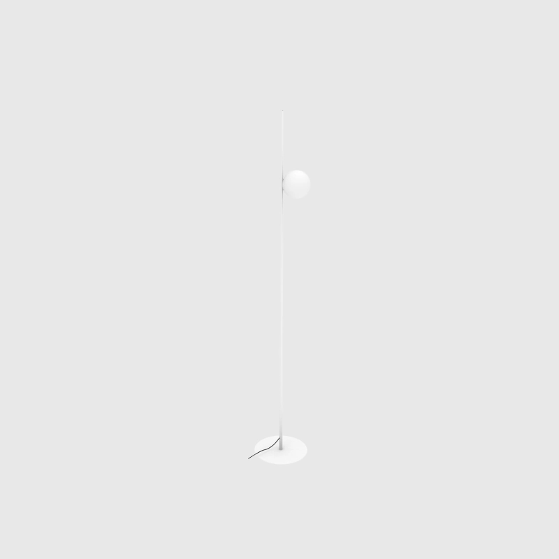 Minimalist Orb and Stem Outdoor Floor Lamp