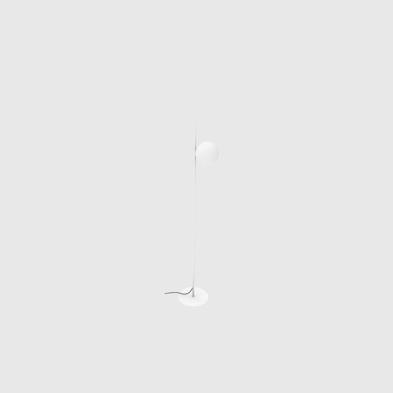 Minimalist Orb and Stem Outdoor Floor Lamp