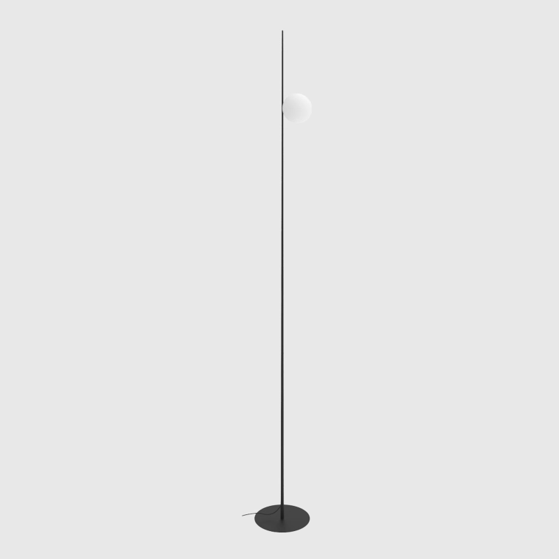 Minimalist Orb and Stem Outdoor Floor Lamp