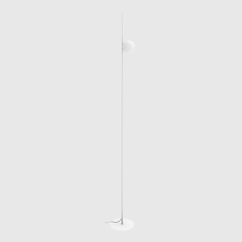 Minimalist Orb and Stem Outdoor Floor Lamp