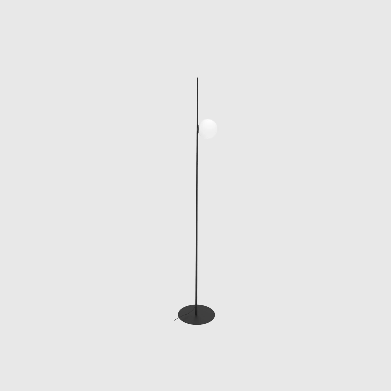 Minimalist Orb and Stem Outdoor Floor Lamp