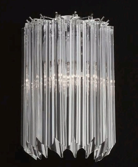 Modernist 70S Style Glass Prism Wall Light