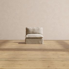 Modular Performance Armless Chair in Dune | Relaxed Blend