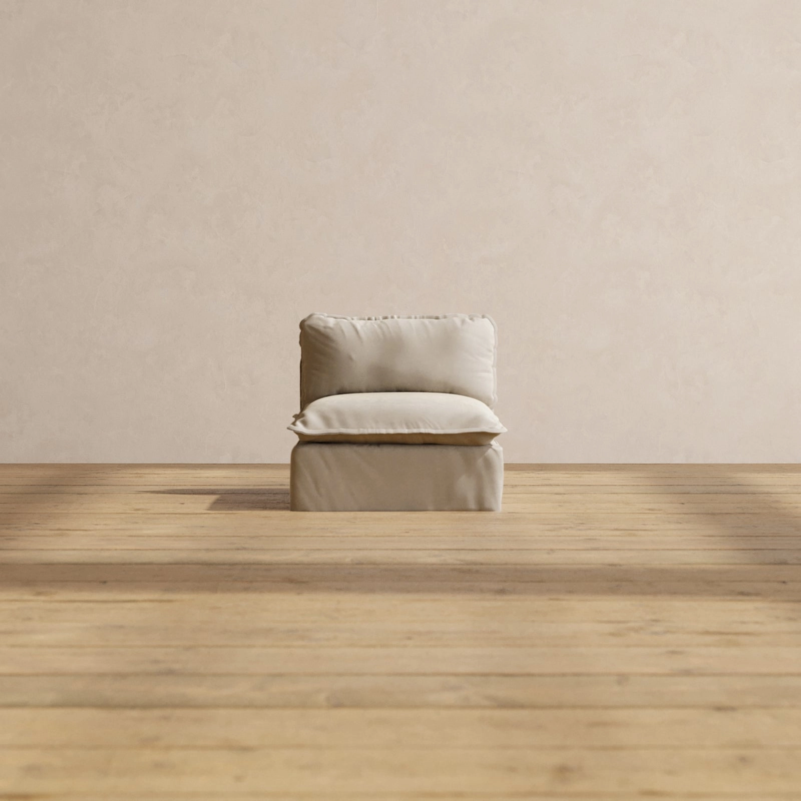 Modular Performance Armless Chair in Dune | Relaxed Blend