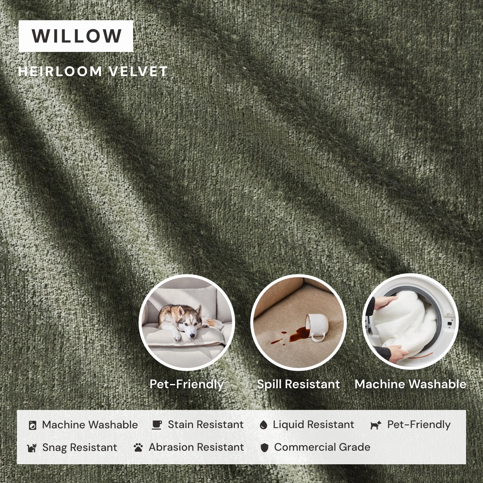 Modular Performance Corner Chair in Willow | Relaxed Blend