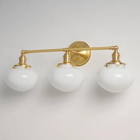 Mulberry (Opal) | 3-Shade Cross Bar Sconce