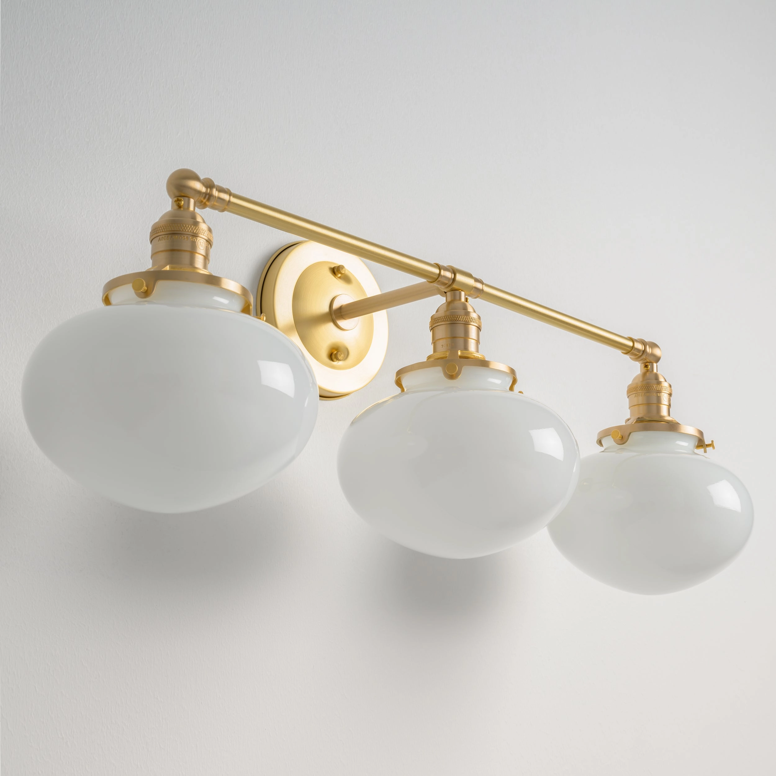 Mulberry (Opal) | 3-Shade Cross Bar Sconce