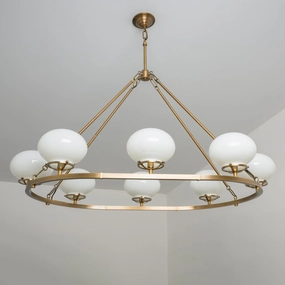 Mulberry (Opal) | Grand Oval Chandelier