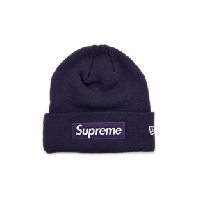 New Era Box Logo Beanie FW23 Dark Purple