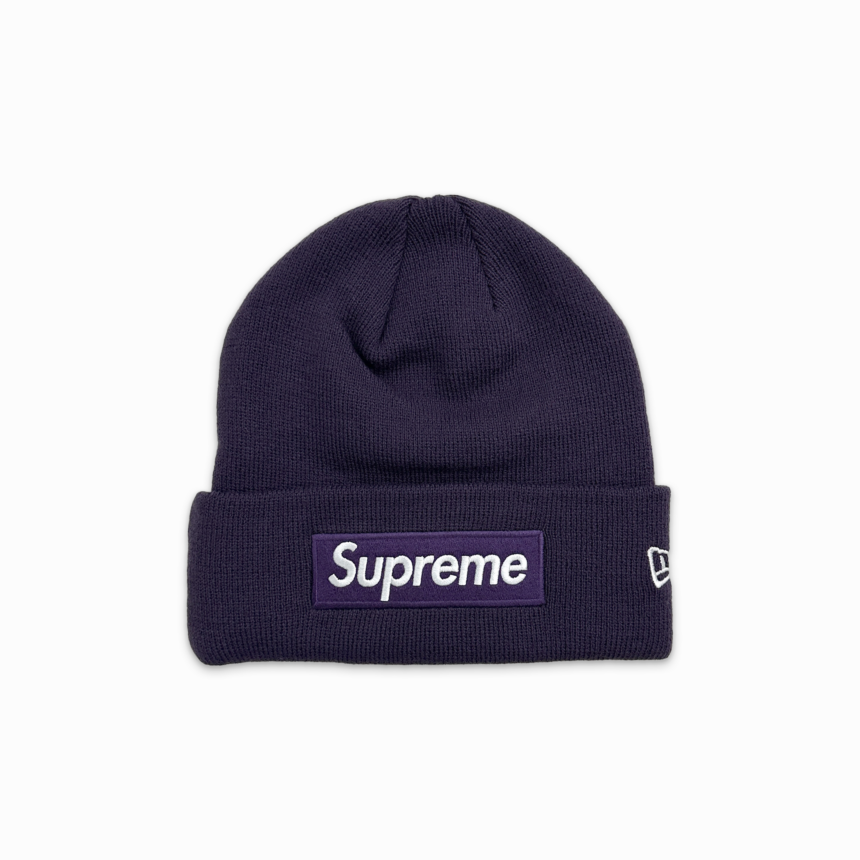 New Era Box Logo Beanie FW23 Dark Purple
