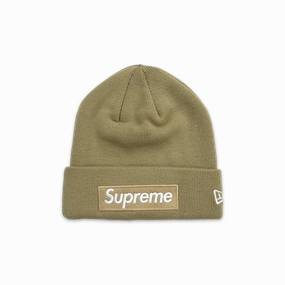 New Era Box Logo Beanie FW23 Dark Sand