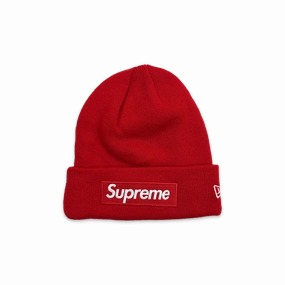 New Era Box Logo Beanie FW23 Red