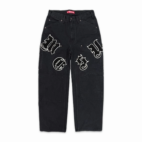 Old English Canvas Double Knee Painter Pant Black