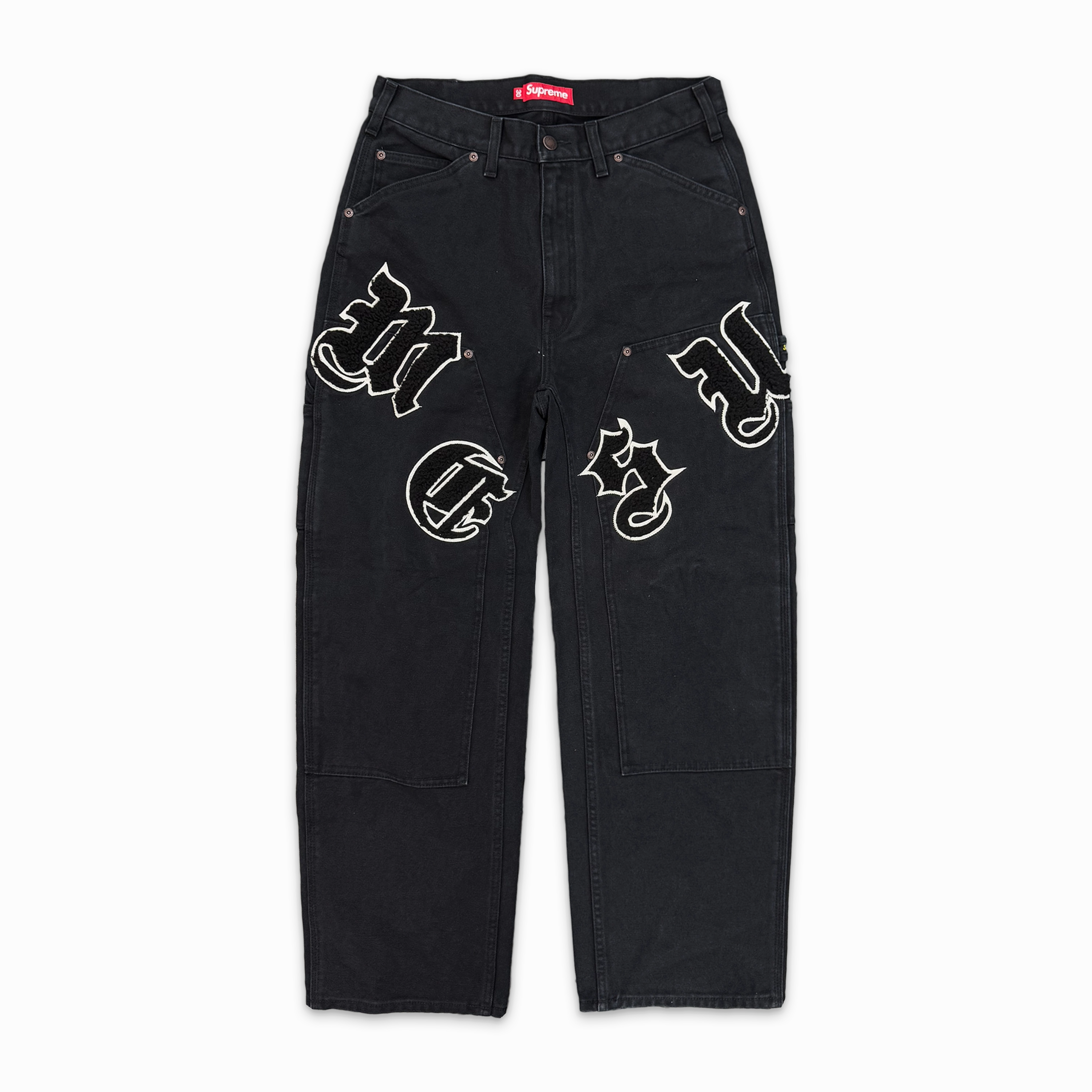 Old English Canvas Double Knee Painter Pant Black