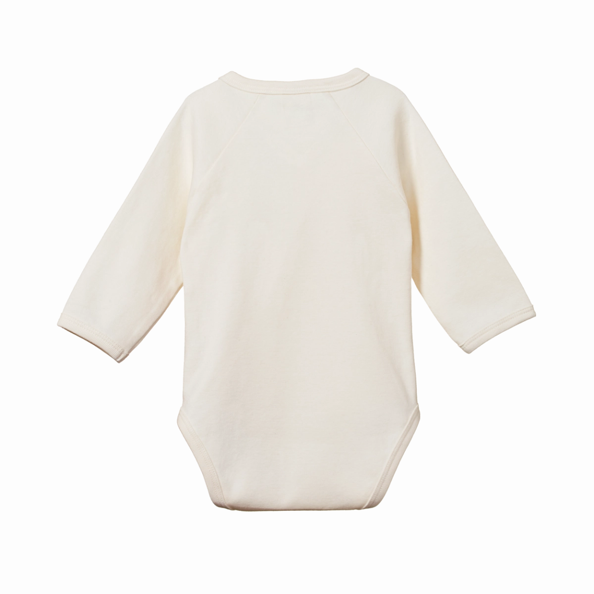 Organic Cotton Long Sleeve Bodysuit - Natural