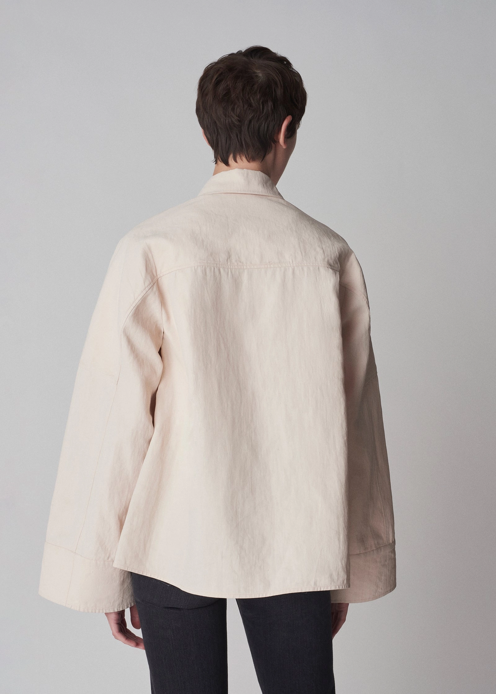 Oversized Linen Shirt - Whisper Pink