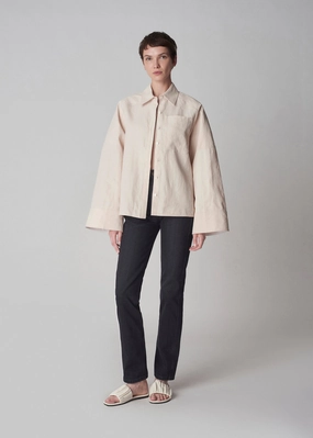 Oversized Linen Shirt - Whisper Pink