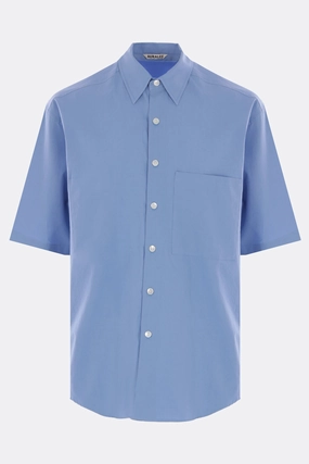 oversized short-sleeve shirt in twill