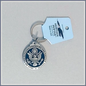 Pewter Supreme Court Seal Keychain