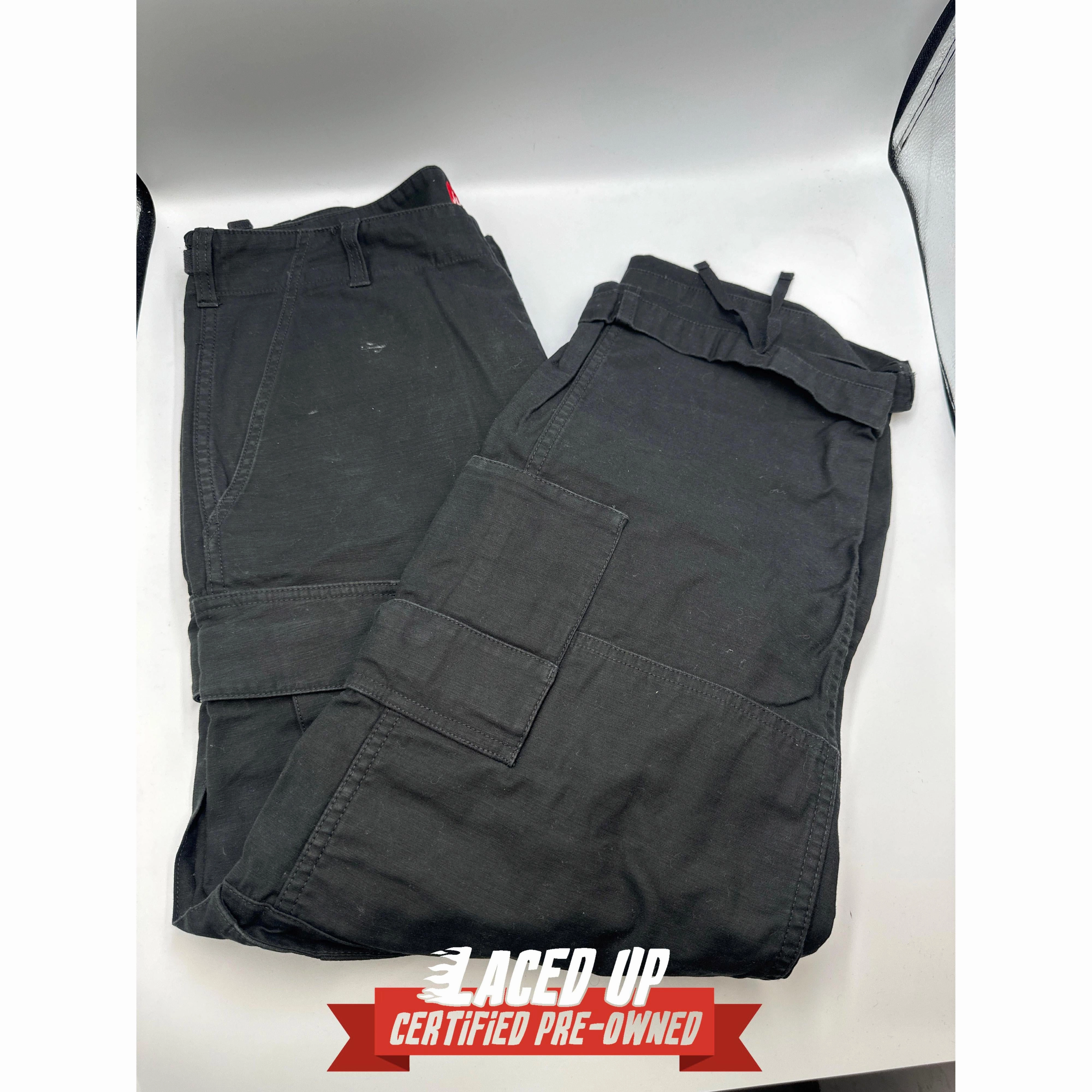 PRE OWNED Supreme Cargo Pants Black