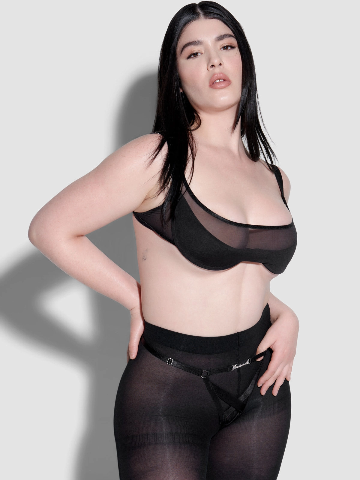 Raven Balconette Mesh Bra