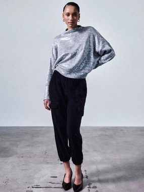 Relaxed Velvet Rebel Standard Rise Pant Black