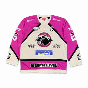 Rhinestone Hockey Jersey Light Grey