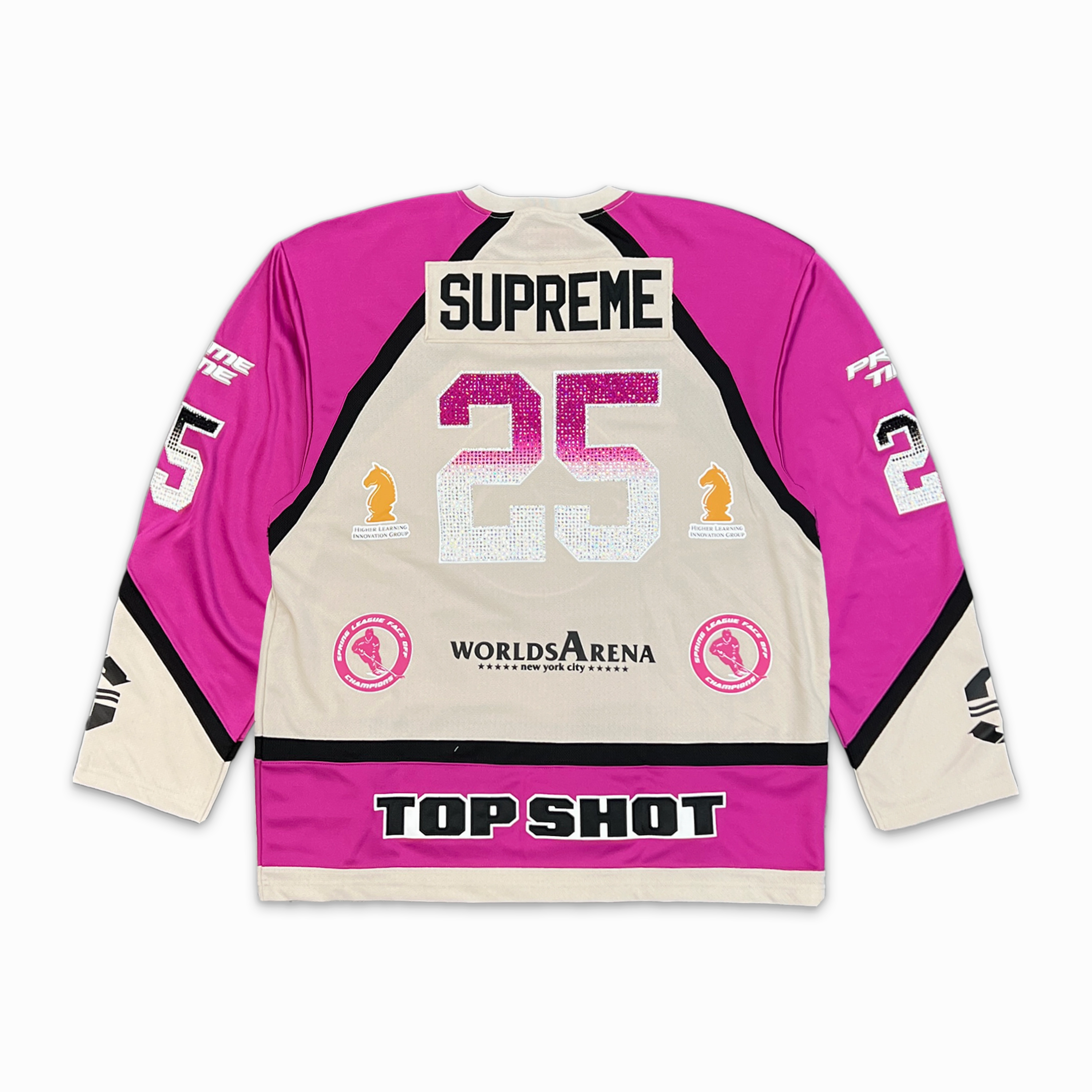 Rhinestone Hockey Jersey Light Grey