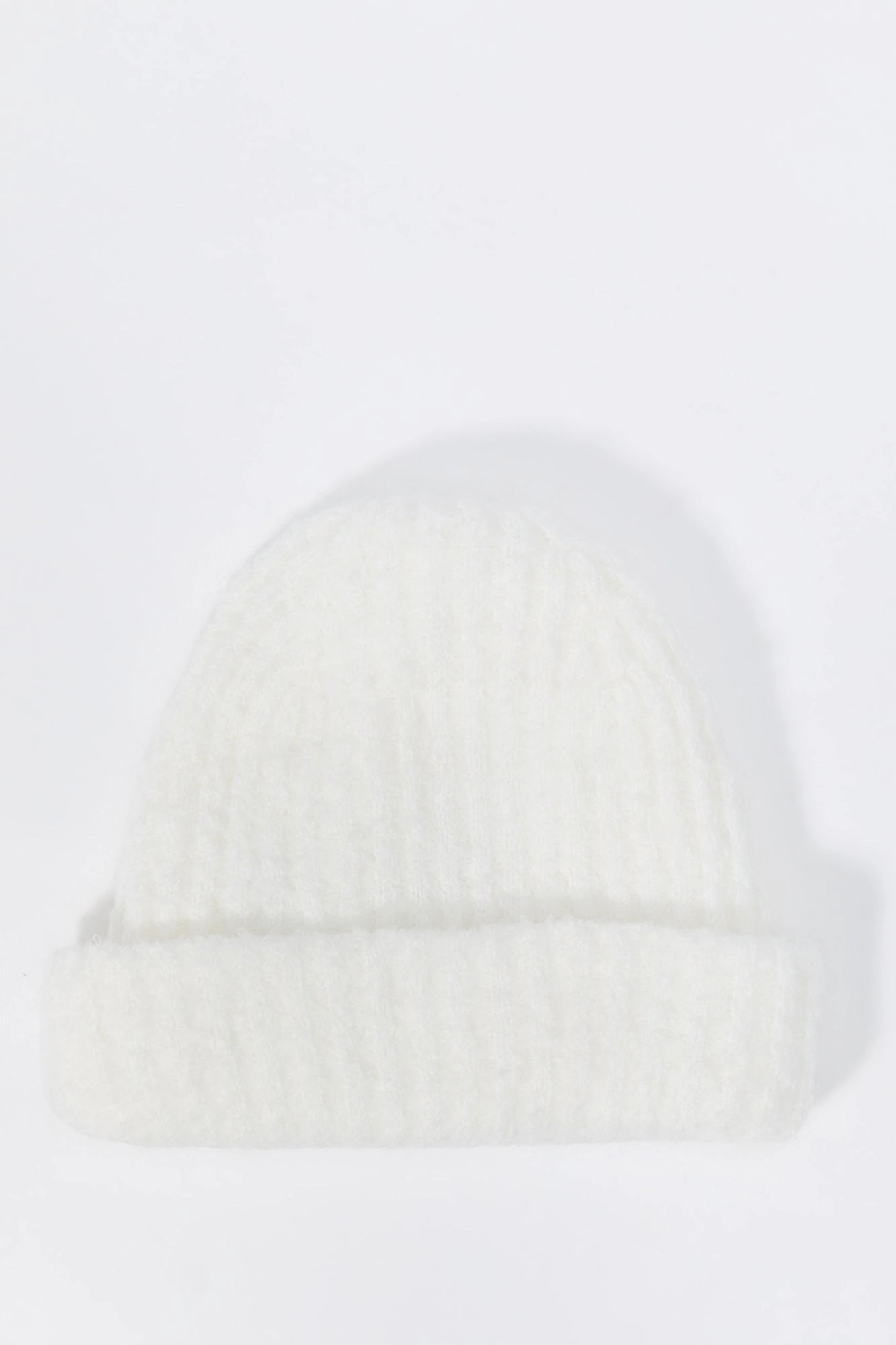 Ribbed Fuzzy Knit Beanie