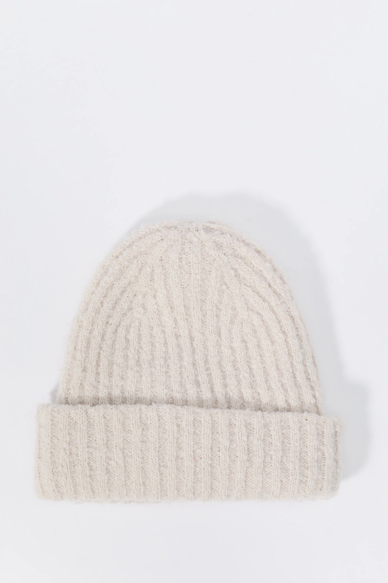 Ribbed Fuzzy Knit Beanie