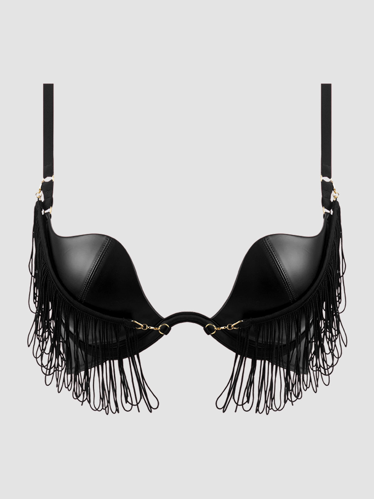 Rising Star Plunge Push Up Bra in Hendrix Faux Leather