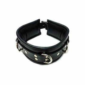Rouge Leather 3 D-Ring Padded Collar