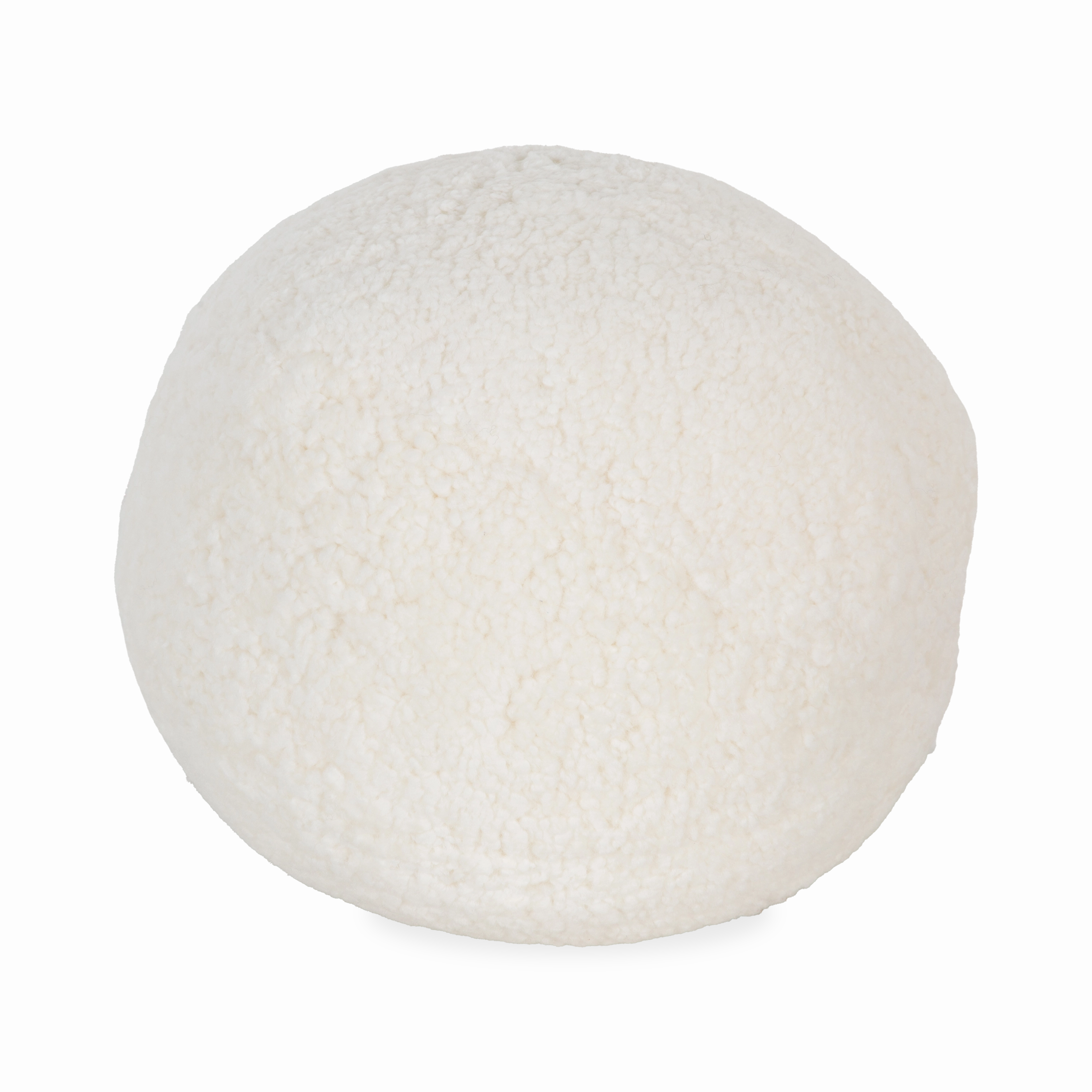Round Sheepskin Pillow