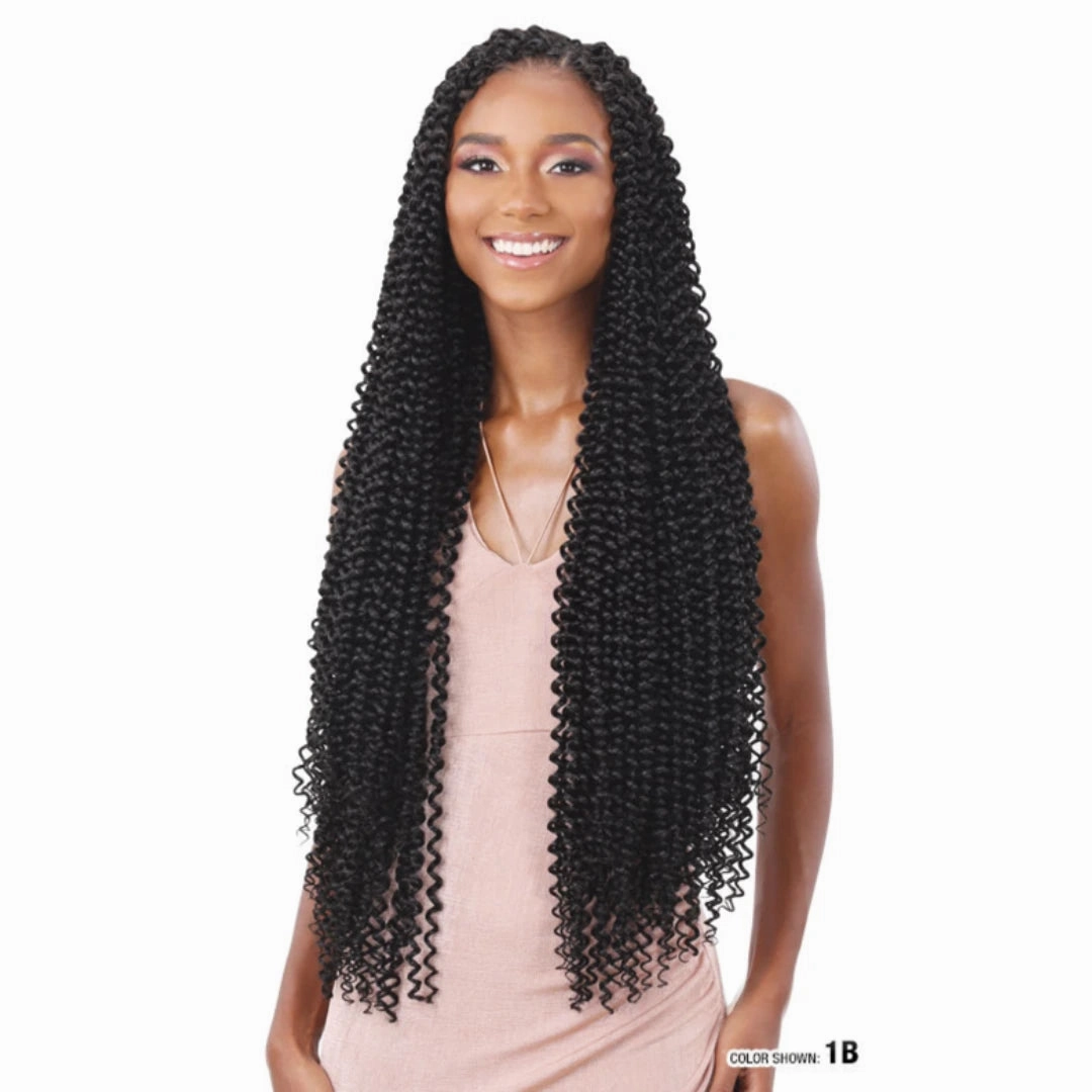Shake 'N Go Freetress Braid 1X's Pack Crochet Hair- Water Wave - EXTRA LONG