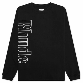 Side Logo L/S Tee - Vintage Black