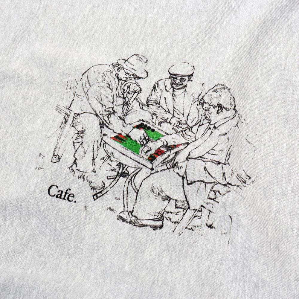 Skateboard Cafe Backgammon Crewneck Sweatshirt - Heather Grey