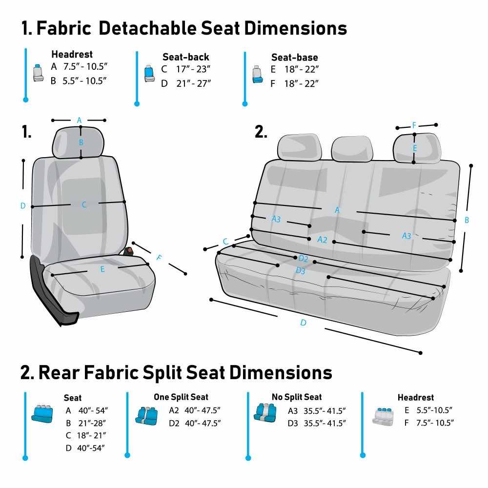 Striking Striped Seat Covers - Full Set Beige