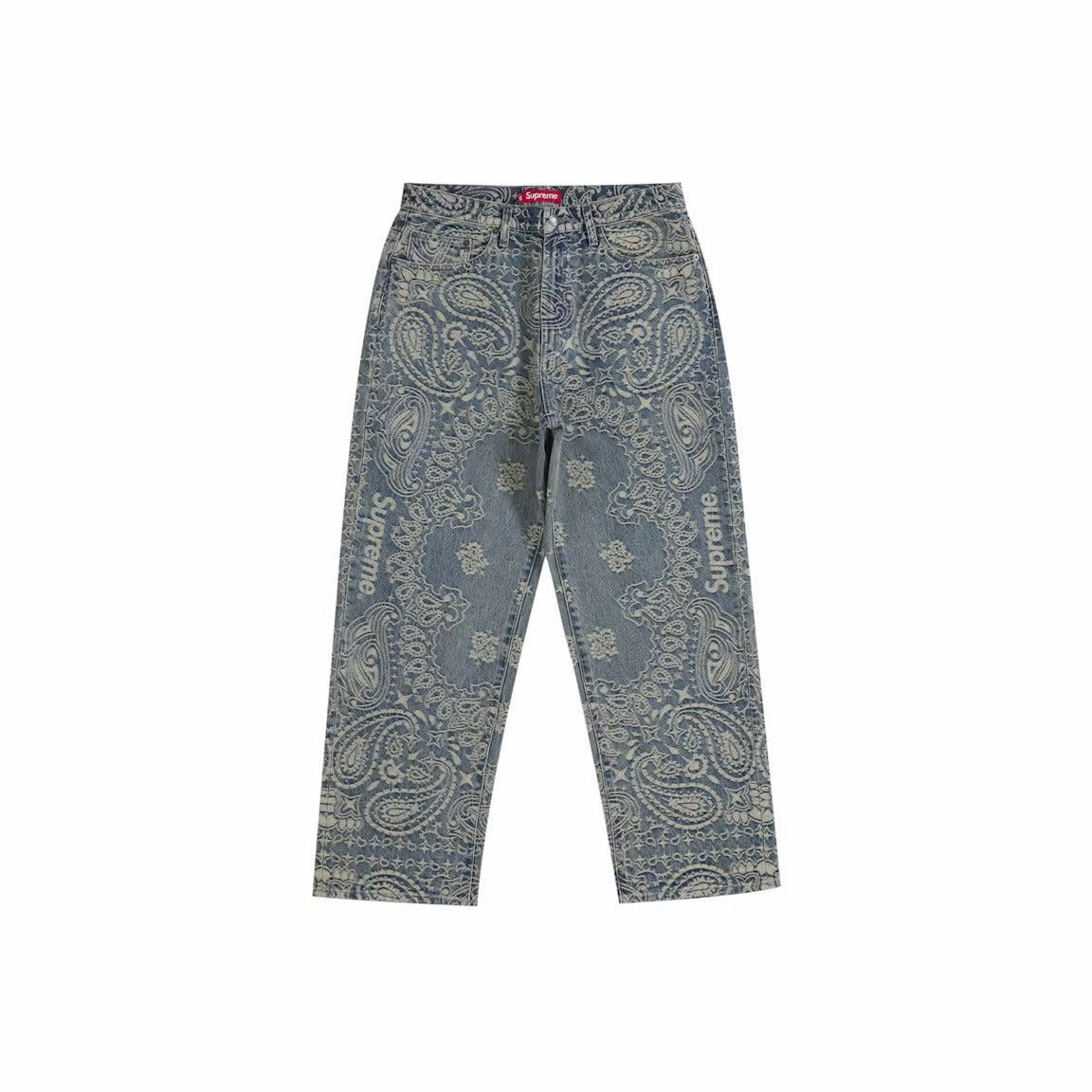 Supreme Bandana Jacquard Baggy Jean Blue