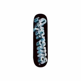 Supreme Chrome Logo Skateboard Deck Black