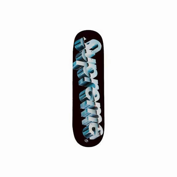 Supreme Chrome Logo Skateboard Deck Black