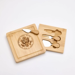 Supreme Court Seal Bamboo Serving Board Set