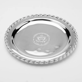 Supreme Court Seal Round Pewter Serving Tray