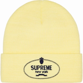 Supreme Crest Beanie Light Yellow