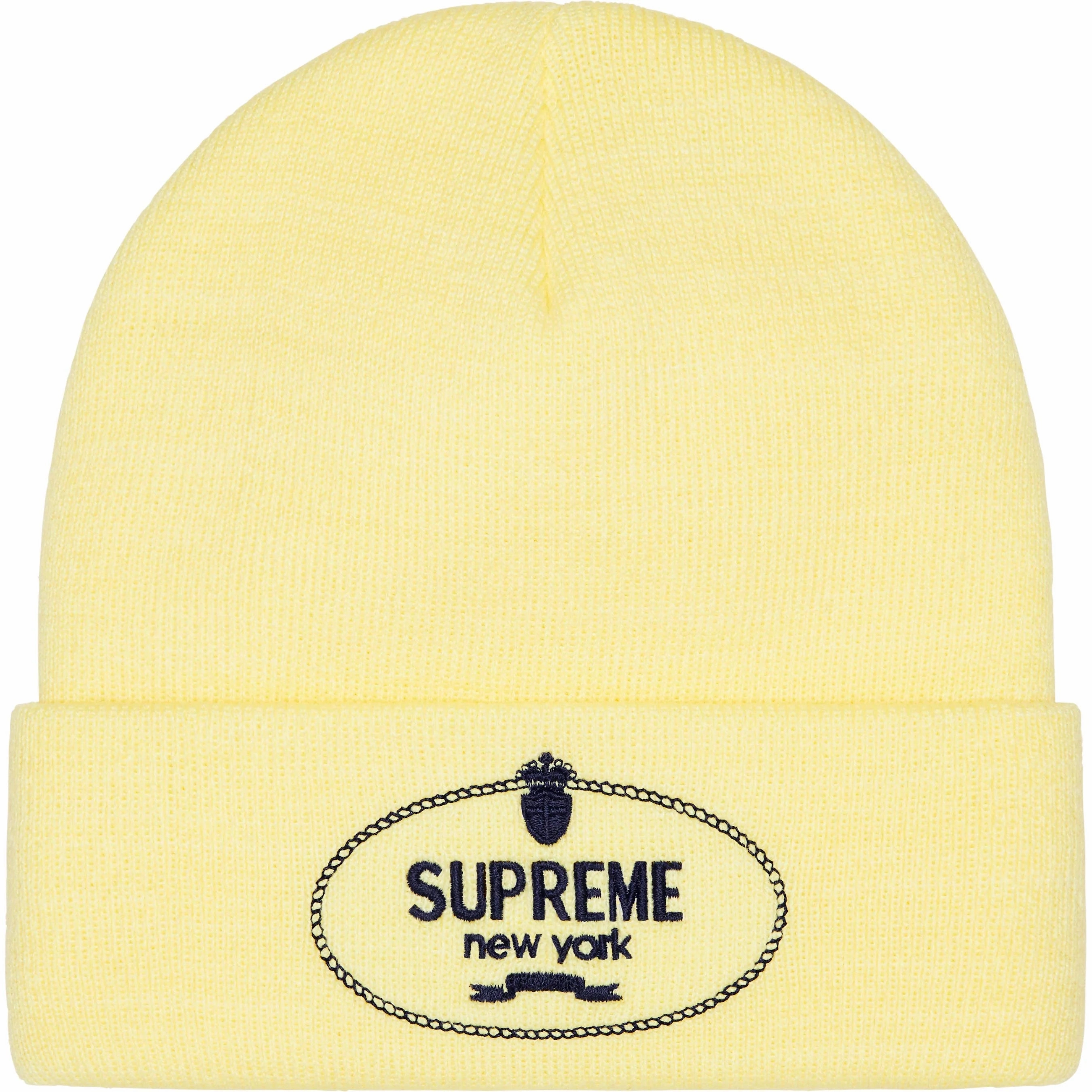 Supreme Crest Beanie Light Yellow