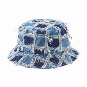 Supreme Frayed Patchwork Denim Crusher – Washed Blue