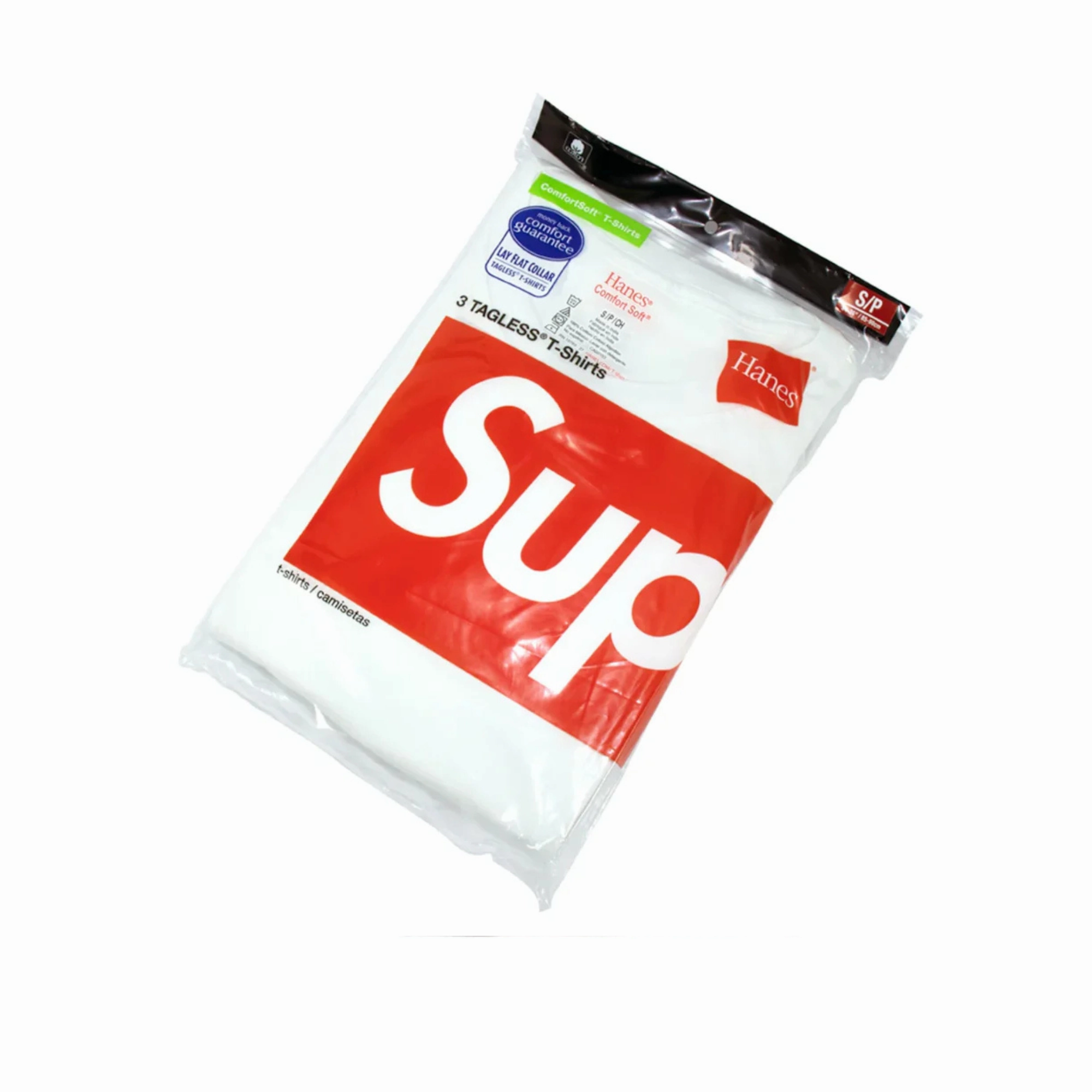 Supreme Hanes Tagless T-shirt (3 stk.) White